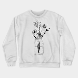 Wildflower Mason Jar Crewneck Sweatshirt